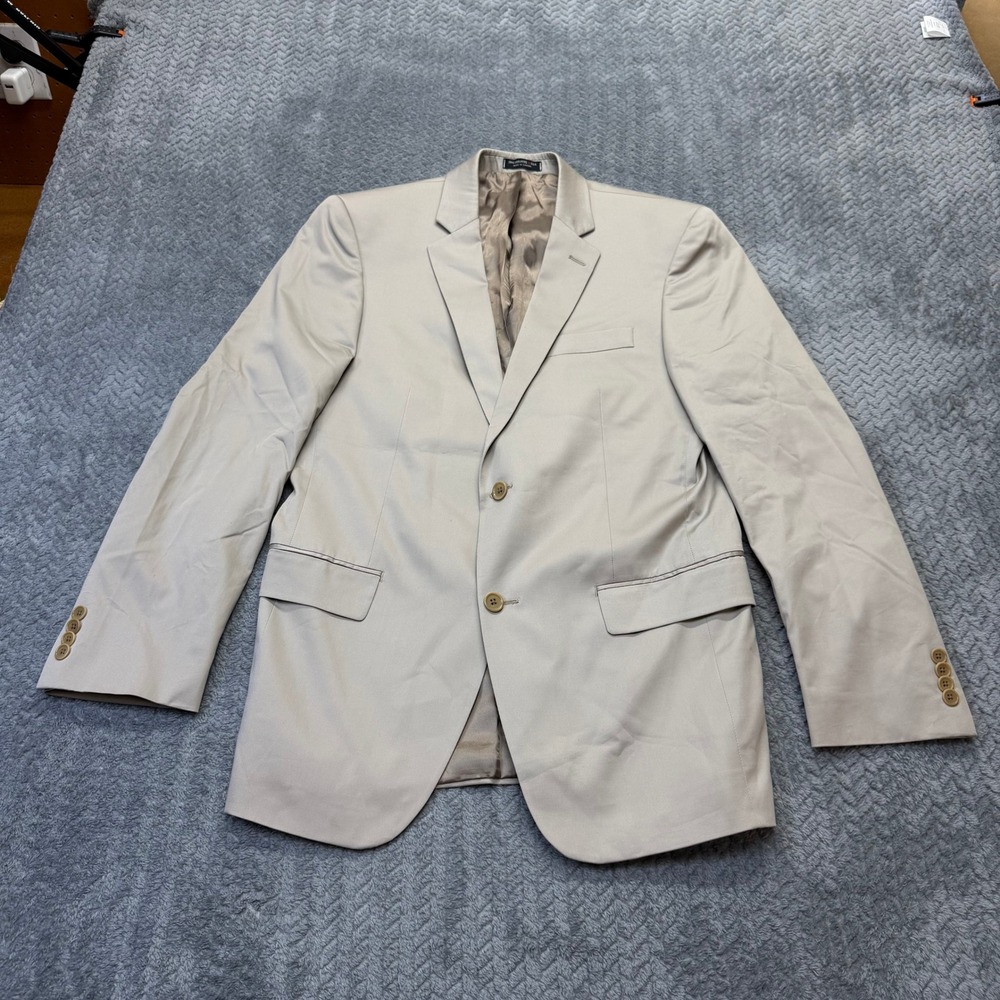 John Varvatos USA Blazer Men 38R Tan Beige Cotton Lyocell Blend Sport Coat 2-Btn